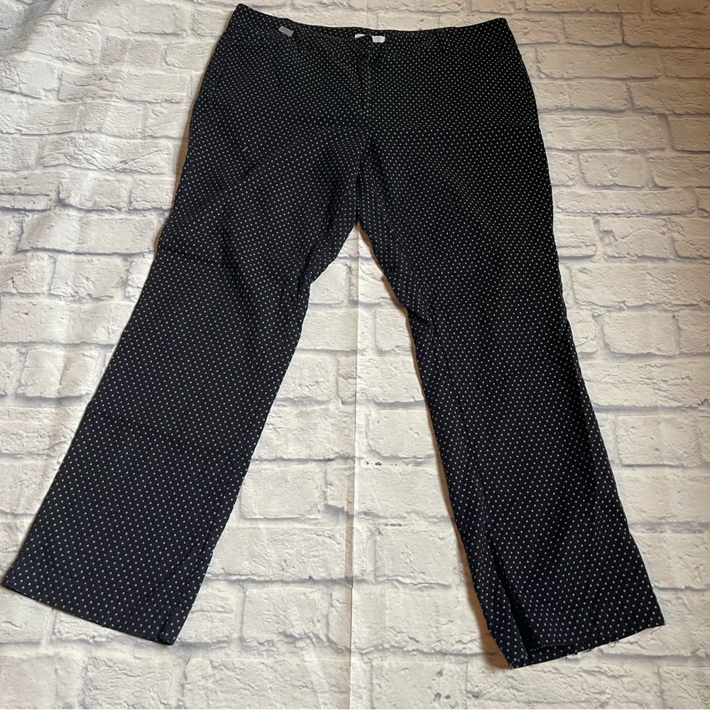 New York & Company Black Polka Dot Pants